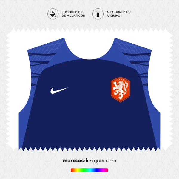Arte Vetor Camisa Holanda Treino 2022.2023