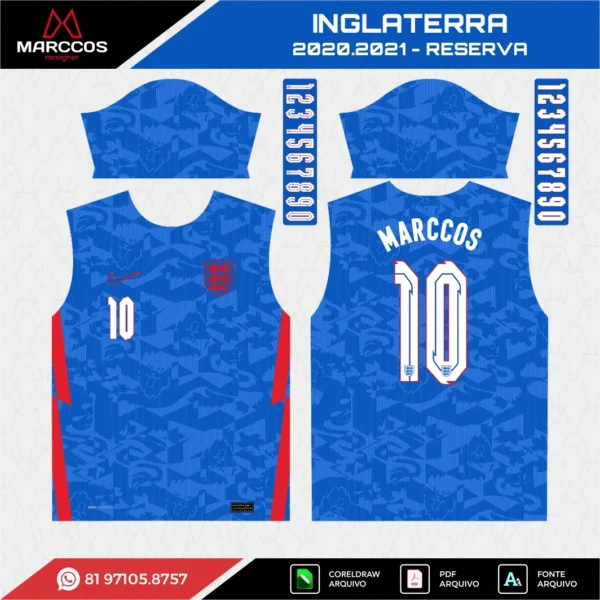 Arte Vetor Camisa Inglaterra Reserva 2020.2021 Arte Vetor Camisa Inglaterra Reserva 2020.2021