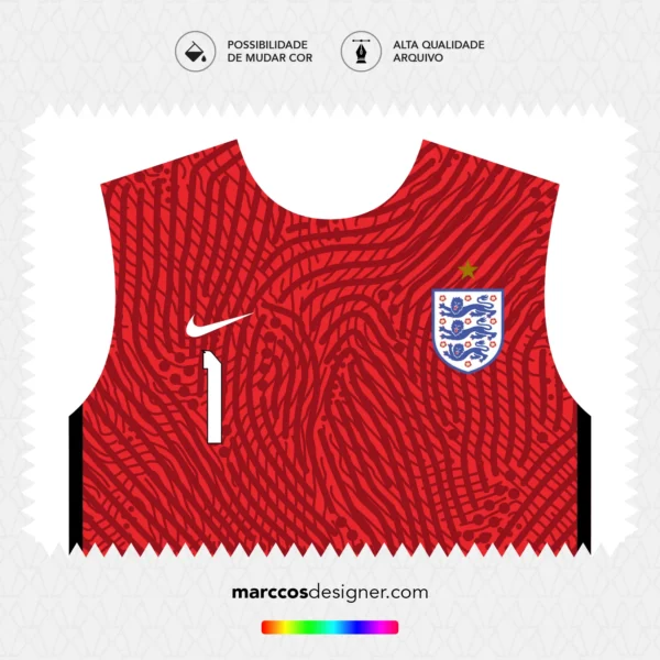 Arte Vetor Camisa Inglaterra Goleiro 2020.2021