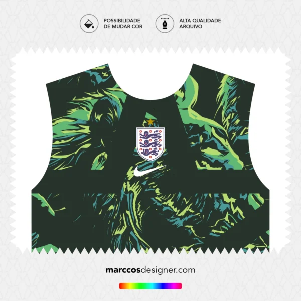 Arte Vetor Camisa Inglaterra Goleiro 2026.2027
