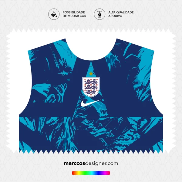 Arte Vetor Camisa Inglaterra Goleiro 2026.2027