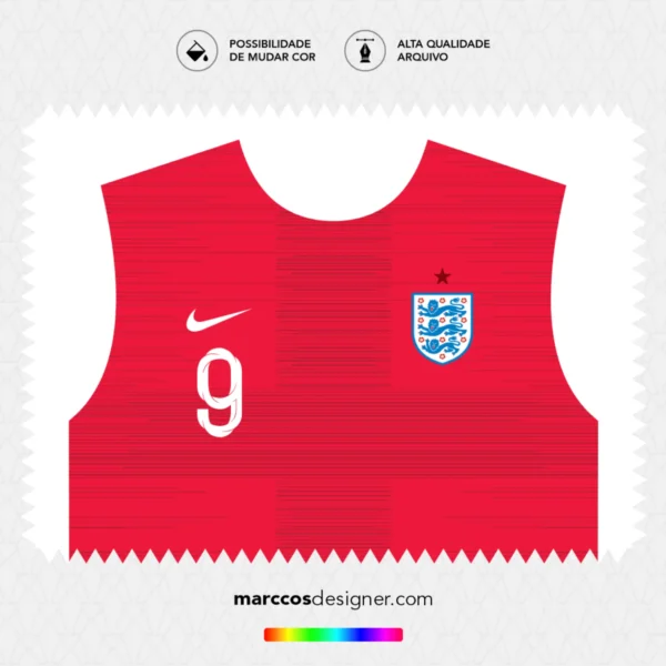 Arte Vetor Camisa Inglaterra Reserva 2018.2019