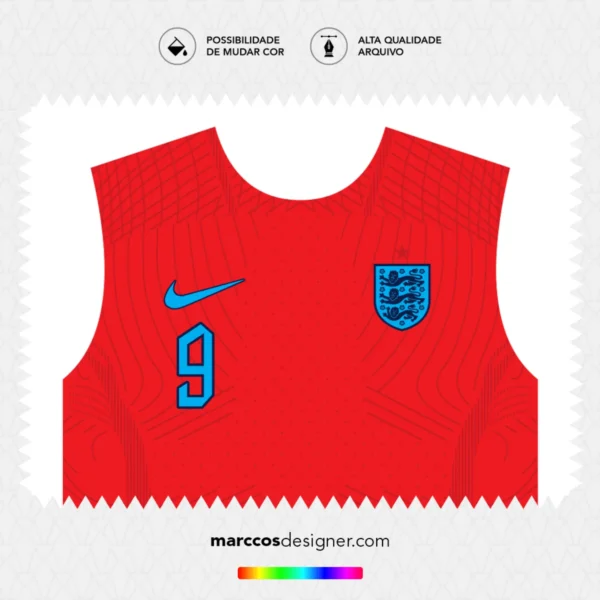 Arte Vetor Camisa Inglaterra Reserva 2022.2023