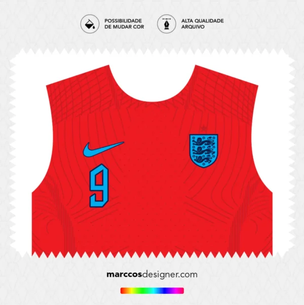 Arte Vetor Camisa Inglaterra Reserva 2022.2023 Arte Vetor Camisa Inglaterra Reserva 2022.2023