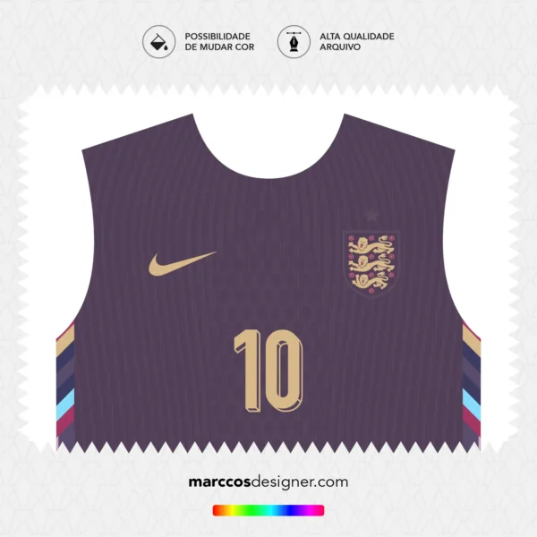 Arte Vetor Camisa Inglaterra Reserva 2024.2025