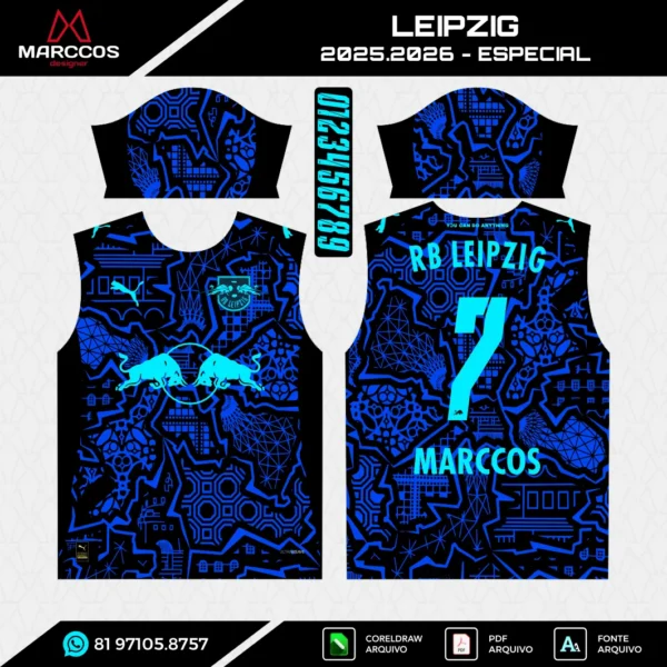 Arte Vetor Camisa RB Leipzig Especial 2025.2026 Arte Vetor Camisa RB Leipzig Especial 2025.2026