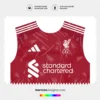 Arte Vetor Camisa Liverpool Titular 2026.2027 Arte Vetor Camisa Liverpool Titular 2026.2027