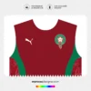 Arte Vetor Camisa Marrocos Pré-Jogo 2024.2025 Arte Vetor Camisa Marrocos Pré-Jogo 2024.2025