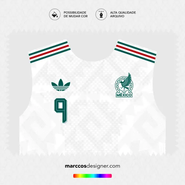 Arte Vetor Camisa México Reserva 2026.2027