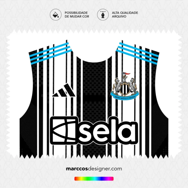 Arte Vetor Camisa Newcastle Titular 2026.2027