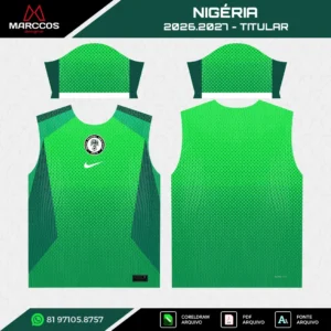 Arte Vetor Camisa Nigéria Titular 2026.2027 Arte Vetor Camisa Nigéria Titular 2026.2027