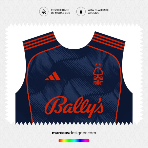 Arte Vetor Terceira Camisa Nottingham Forest 2025.2026