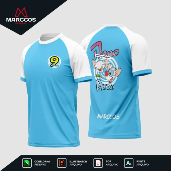 Arte Vetor Camisa Nono Ano Pinky e o Cérebro – MD082