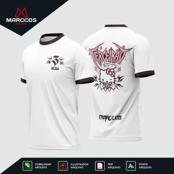 Arte Vetor Camisa Terceirão Hello Kitty – MD083