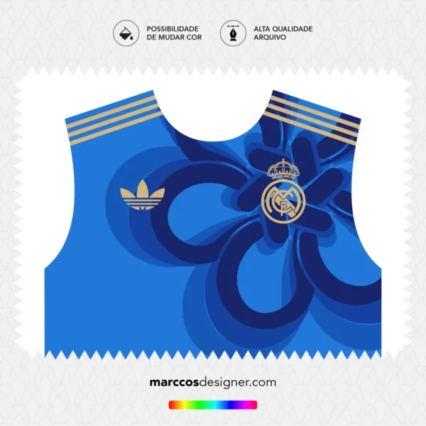 Arte Vetor Camisa Real Madrid Pré-Jogo 2025.2026