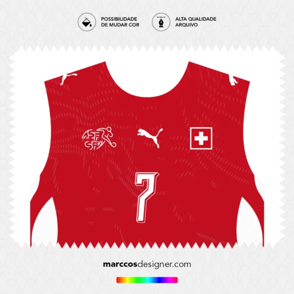 Arte Vetor Camisa Suíça Titular 2026.2027