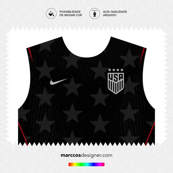 Arte Vetor Camisa Estados Unidos Reserva 2026.2027