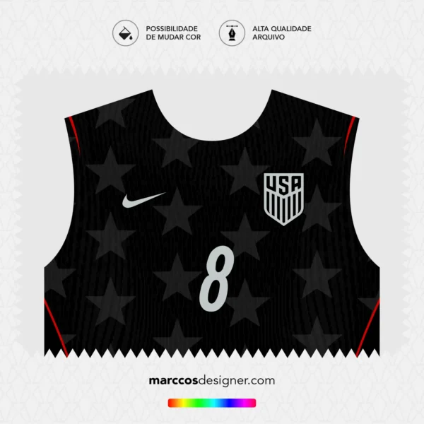 Arte Vetor Camisa Estados Unidos Reserva 2026.2027