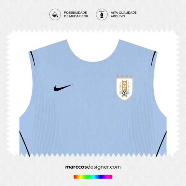 Arte Vetor Camisa Uruguai Titular 2026.2027