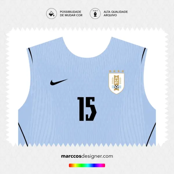 Arte Vetor Camisa Uruguai Titular 2026.2027