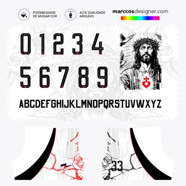 Arte Camisa Interclasse Jesus Cristo - 0383 Arte Camisa Interclasse Jesus Cristo - 0383