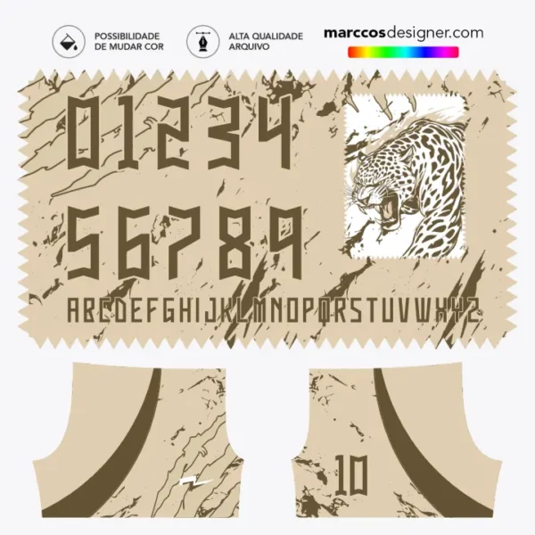 Arte Camisa Interclasse Onça Ravy - 0384 Arte Camisa Interclasse Onça Ravy - 0384