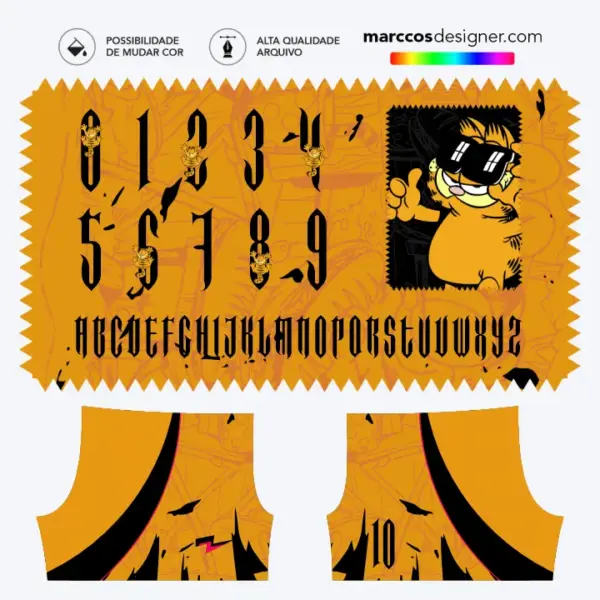 Arte Camisa Interclasse Garfield - 0392