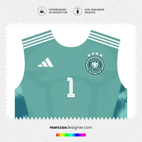 Arte Camisa Alemanha Goleiro 2026.2027