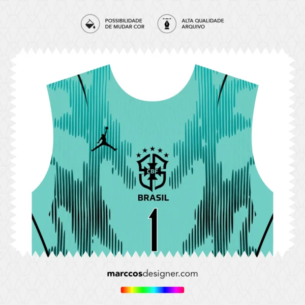 Arte Vetor Camisa Brasil Goleiro 2026.2027