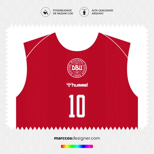 Arte Vetor Camisa Dinamarca Titular 2026.2027