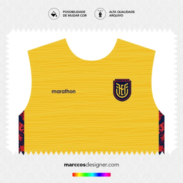 Arte Vetor Camisa Equador Titular 2026.2027