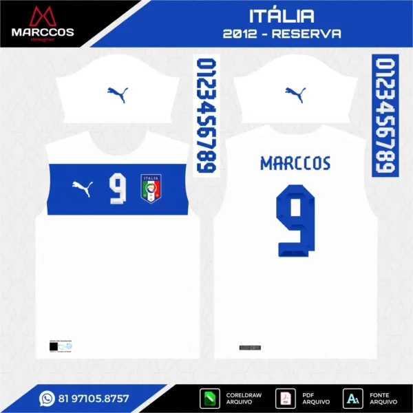 Arte Vetor Camisa Itália Reserva 2012 Arte Vetor Camisa Itália Reserva 2012