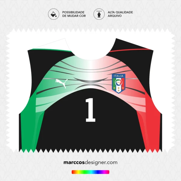 Arte Vetor Camisa Itália Goleiro 2010.2011