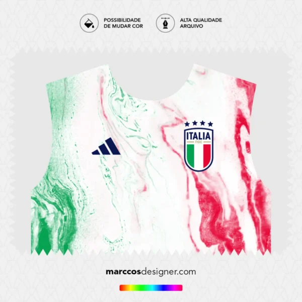 Arte Camisa Itália Pré-Jogo 2023.2024
