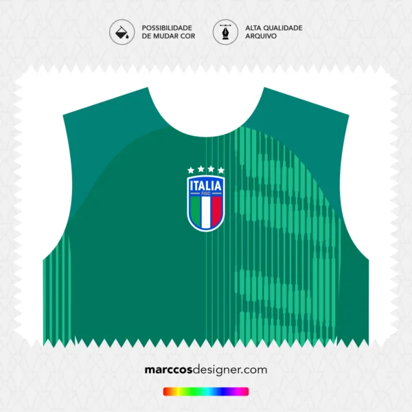 Arte Vetor Camisa Itália Pré-Jogo 2024.2025
