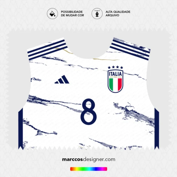 Arte Vetor Camisa Itália Reserva 2023.2024