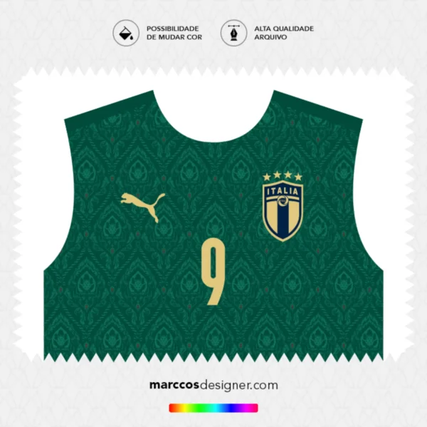 Arte Vetor Terceira Camisa Itália 2019 Arte Vetor Terceira Camisa Itália 2019
