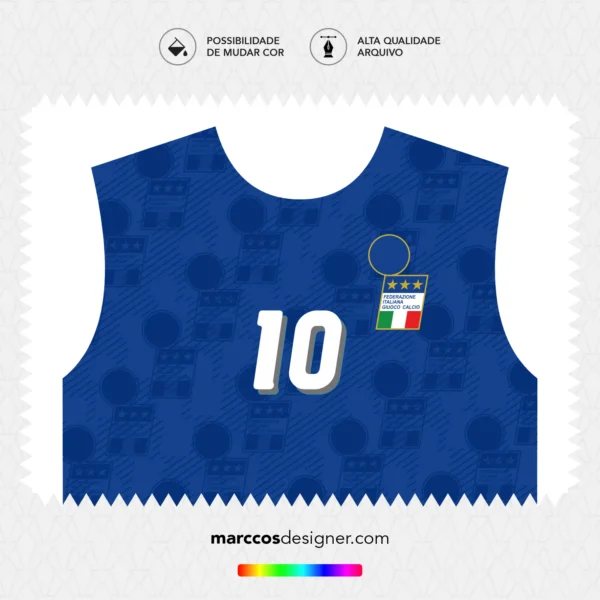 Arte Vetor Camisa Itália Titular 1994