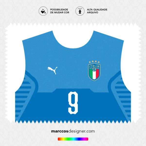 Arte Vetor Camisa Itália Titular 2018.2019 Arte Vetor Camisa Itália Titular 2018.2019