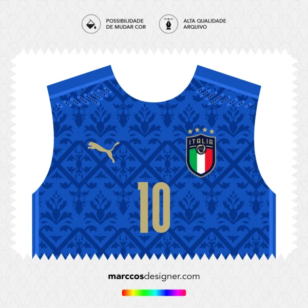 Arte Vetor Camisa Itália Titular 2020