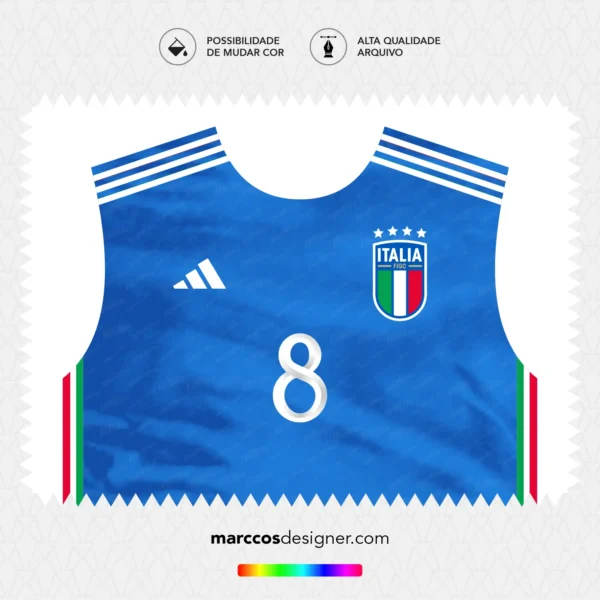 Arte Camisa Itália Titular 2023.2024