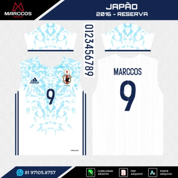 Arte Vetor Camisa Japão Reserva 2016 Arte Vetor Camisa Japão Reserva 2016