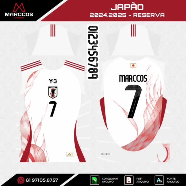 Arte Camisa Japão Reserva 2024.2025 Arte Camisa Japão Reserva 2024.2025