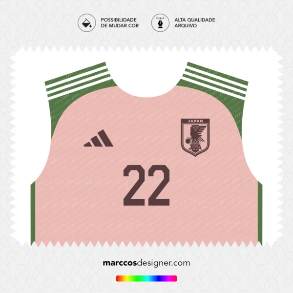 Arte Vetor Camisa Japão Especial 2022.2023
