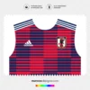 Arte Vetor Camisa Japão Pré-Jogo 2018.2019 Arte Vetor Camisa Japão Pré-Jogo 2018.2019