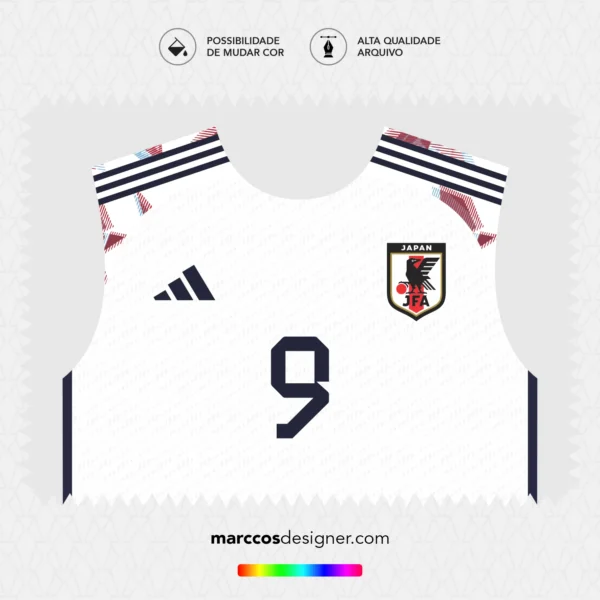 Arte Vetor Camisa Japão Reserva 2022.2023