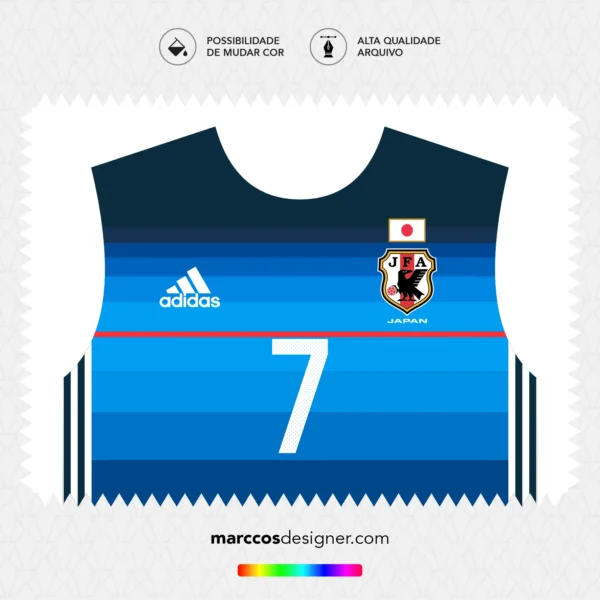 Arte Vetor Camisa Japão Titular 2016