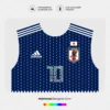 Arte Vetor Camisa Japão TItular 2018.2019 Arte Vetor Camisa Japão TItular 2018.2019