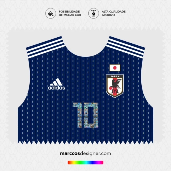 Arte Vetor Camisa Japão TItular 2018.2019