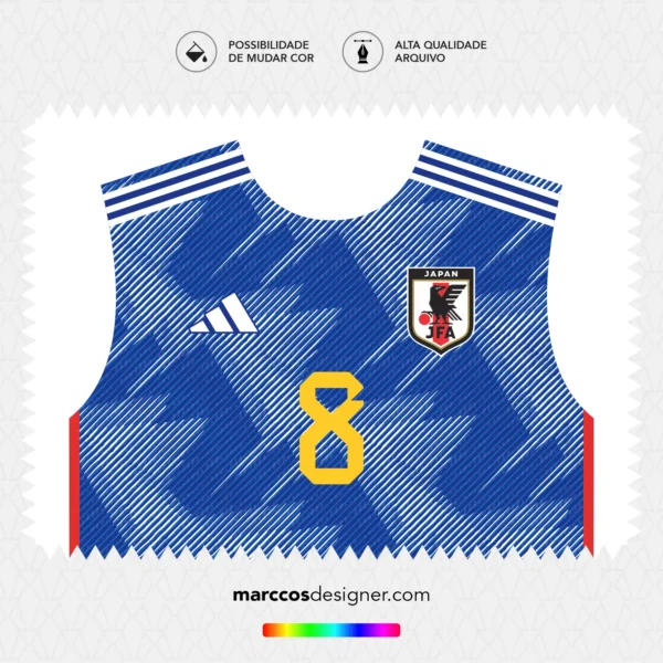 Arte Vetor Camisa Japão Titular 2022.2023